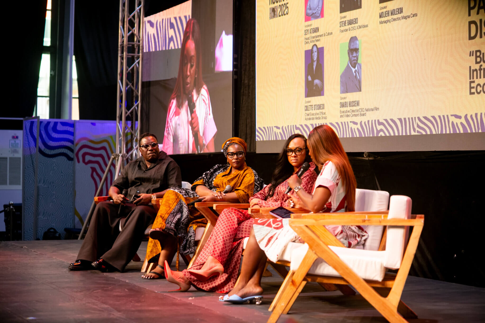 Steve Babaeko, Molehi Molekoa, Collete Oluteso and Seyi Atigarin
